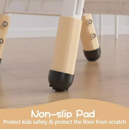 GustoWave Lot de 2 chaises réglables pour enfants, hauteur à 3 niveaux de 54,1 à 58,2 cm, dossier ergonomique, patins antidérapants, PP sûr, pour les 2-12 ans