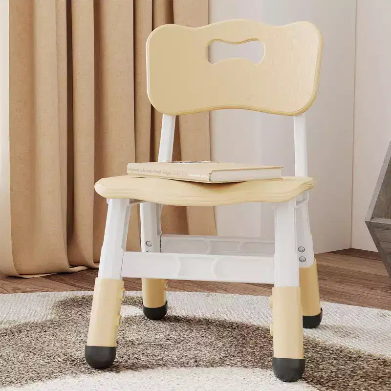 GustoWave Lot de 2 chaises réglables pour enfants, hauteur à 3 niveaux de 54,1 à 58,2 cm, dossier ergonomique, patins antidérapants, PP sûr, pour les 2-12 ans