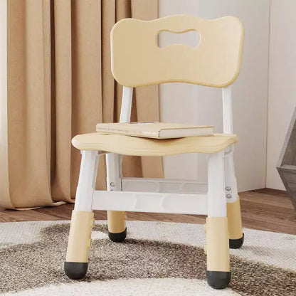 GustoWave Lot de 2 chaises réglables pour enfants, hauteur à 3 niveaux de 54,1 à 58,2 cm, dossier ergonomique, patins antidérapants, PP sûr, pour les 2-12 ans