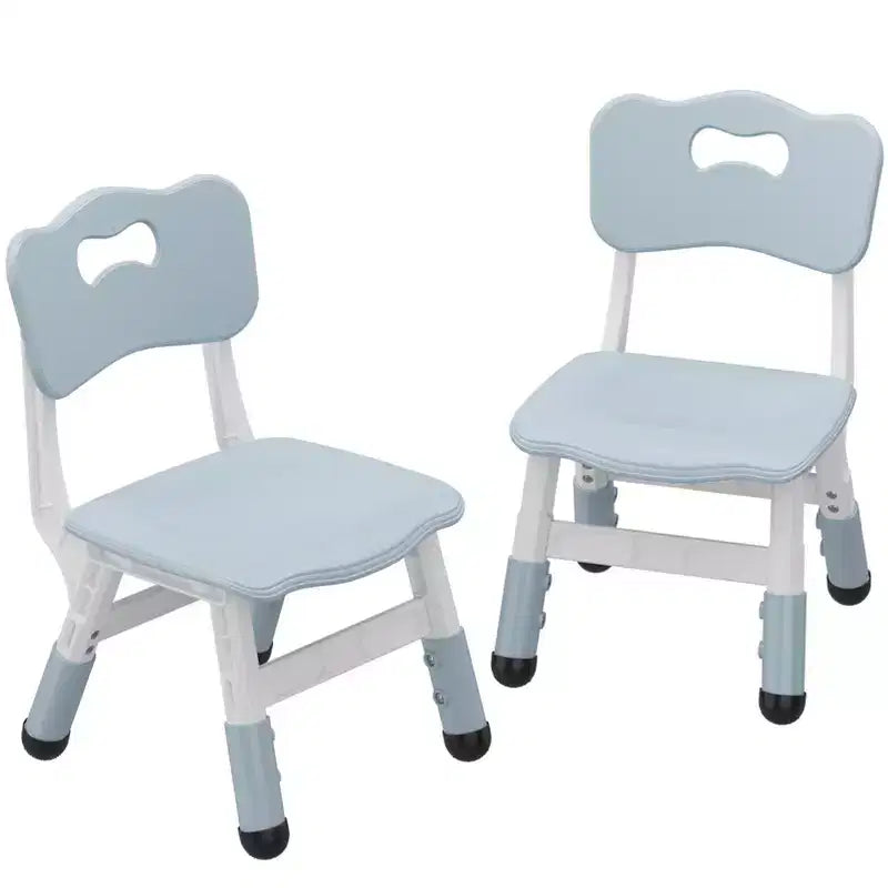 GustoWave Lot de 2 chaises réglables pour enfants, hauteur à 3 niveaux de 54,1 à 58,2 cm, dossier ergonomique, patins antidérapants, PP sûr, pour les 2-12 ans