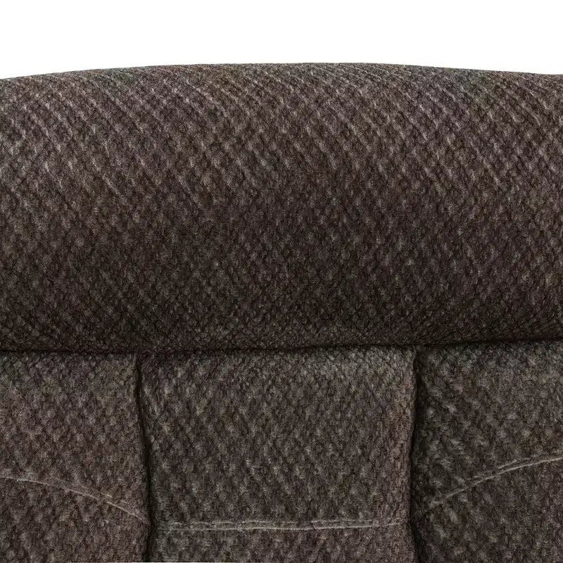 Canapé inclinable MAYEERTY, fauteuil inclinable 3 places en tissu respirant anti-boulochage avec porte-gobelet relevable pour salon, marron