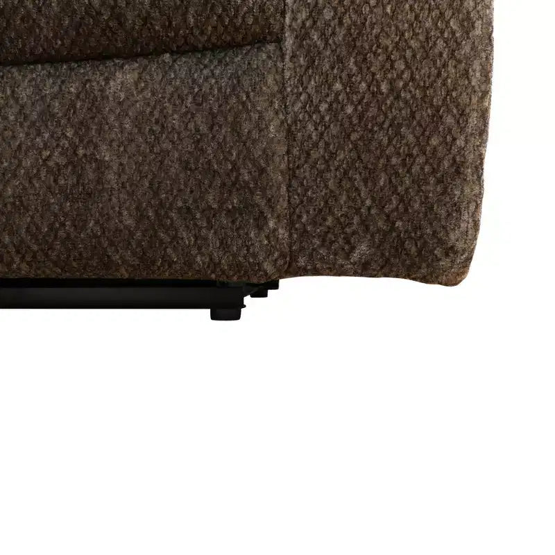 Canapé inclinable MAYEERTY, fauteuil inclinable 3 places en tissu respirant anti-boulochage avec porte-gobelet relevable pour salon, marron