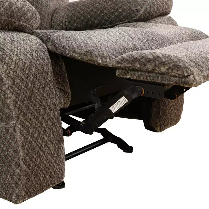 Canapé inclinable MAYEERTY, fauteuil inclinable 3 places en tissu respirant anti-boulochage avec porte-gobelet relevable pour salon, marron