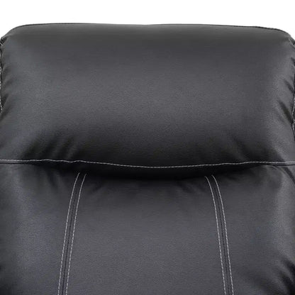 MAYEERTY Canapé inclinable, 3 places, en semi-cuir PU respirant avec dossiers réglables pour salon, noir