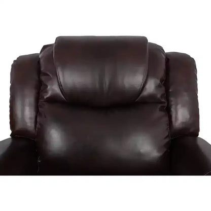 Fauteuil inclinable MAYEERTY, fauteuil inclinable en cuir respirant avec dossier réglable pour salon, expresso
