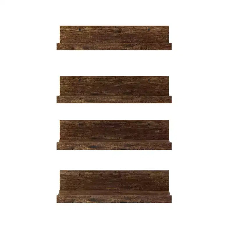 Étagères flottantes en bois FurnitureR pour mur, étagères flottantes rustiques en bois de 40 cm de large, support mural pour salon, marron