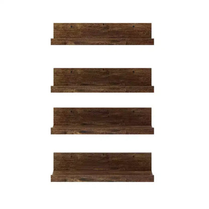 Étagères flottantes en bois FurnitureR pour mur, étagères flottantes rustiques en bois de 40 cm de large, support mural pour salon, marron