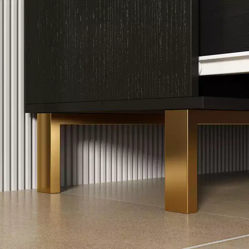 Famapy Commode Grande Table de Chevet avec 3 Tiroirs et Accents Métalliques Meuble de Rangement