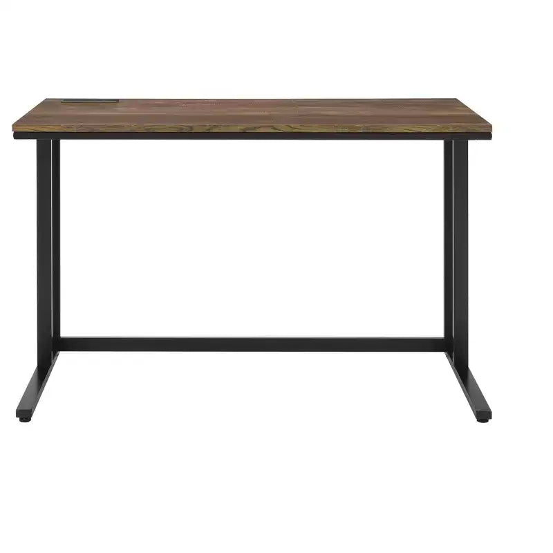 Okak 47 pouces Bureau informatique moderne avec pieds élégants en forme de L, Bureau d'ordinateur avec cadre métallique, Bureau d'écriture pour le bureau, le salon, la chambre à coucher