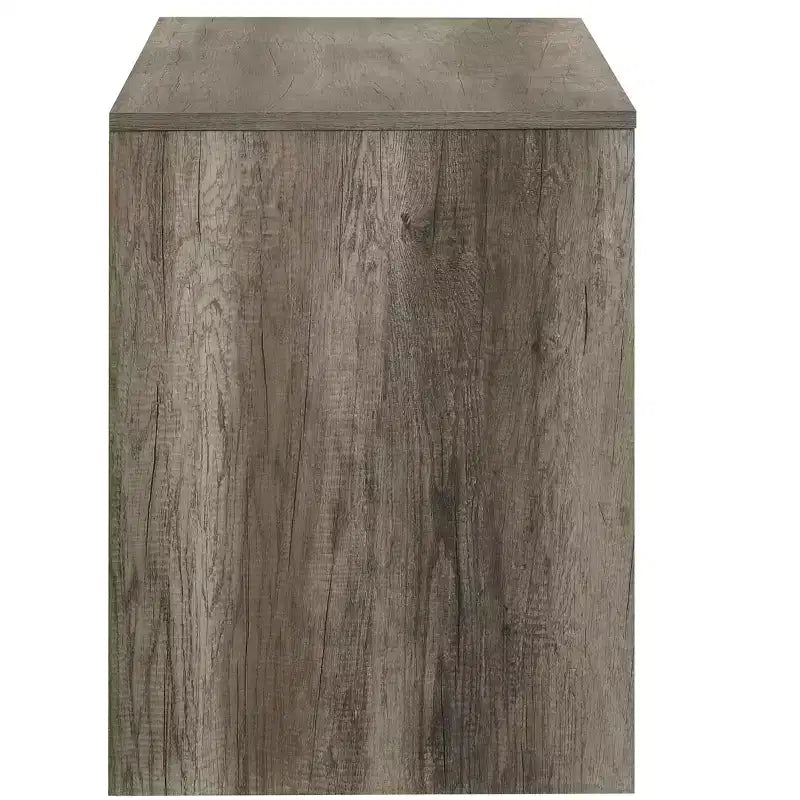 Okak Bureau Moderne 121,7 cm avec Texture Marbre/Grain de Bois, Bureau Informatique avec 2 Tiroirs de Rangement, Bureau Debout pour Salon, Bureau, Étude