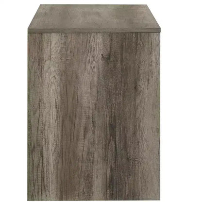 Okak Bureau Moderne 121,7 cm avec Texture Marbre/Grain de Bois, Bureau Informatique avec 2 Tiroirs de Rangement, Bureau Debout pour Salon, Bureau, Étude