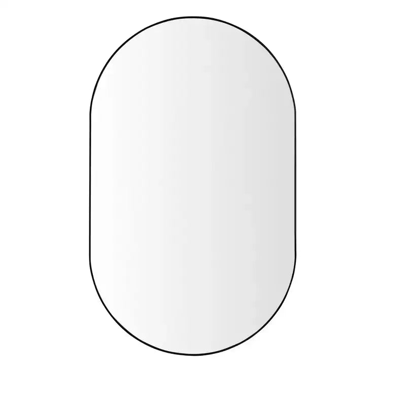 Miroir de salle de bain ovale moderne Okak 40/36IN, Miroir ovale avec cadre en aluminium, Miroir mural pour salle de bain, salon, chambre à coucher