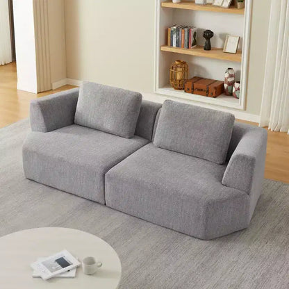 Canapé-lit futon pliable convertible moderne Okak pour salon ou chambre, canapé profond avec dossier confortable et couverture coussinée