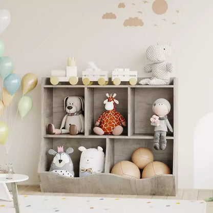 Étagères casiers avec bacs de rangement, organiseur de jouets et bibliothèque pour chambre d'enfant et salle de jeux