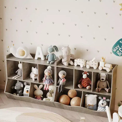 Étagères casiers avec bacs de rangement, organiseur de jouets et bibliothèque pour chambre d'enfant et salle de jeux