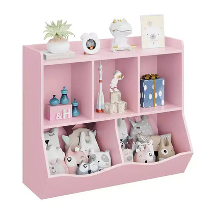 Étagères casiers avec bacs de rangement, organiseur de jouets et bibliothèque pour chambre d'enfant et salle de jeux