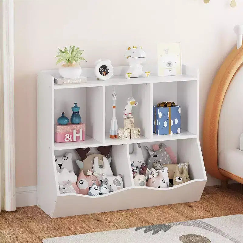 Étagères casiers avec bacs de rangement, organiseur de jouets et bibliothèque pour chambre d'enfant et salle de jeux