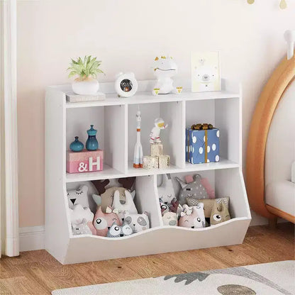Étagères casiers avec bacs de rangement, organiseur de jouets et bibliothèque pour chambre d'enfant et salle de jeux