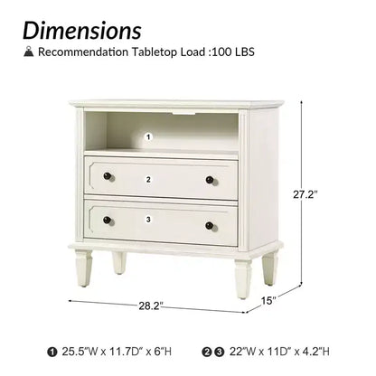Davide 2 - Table de chevet en bois massif avec pieds en bois massif|ARTFUL LIVING DESIGNS-BLANC