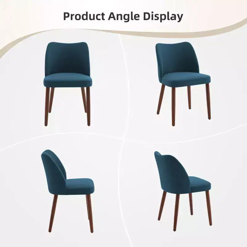 Lot de 2 chaises de salle à manger modernes rembourrées - Cuir PU ou lin avec dossier ergonomique à ailettes pour salle à manger et cuisine