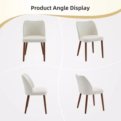 Lot de 2 chaises de salle à manger modernes rembourrées - Cuir PU ou lin avec dossier ergonomique à ailettes pour salle à manger et cuisine