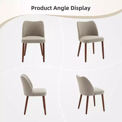Lot de 2 chaises de salle à manger modernes rembourrées - Cuir PU ou lin avec dossier ergonomique à ailettes pour salle à manger et cuisine