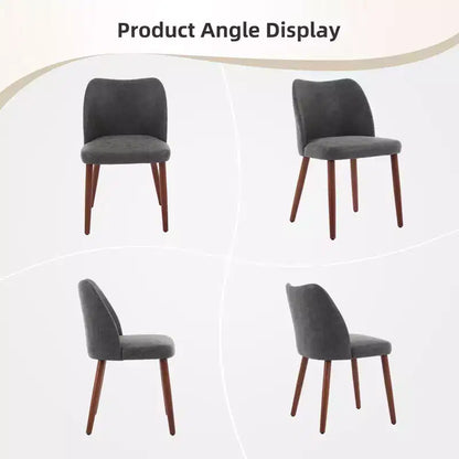 Lot de 2 chaises de salle à manger modernes rembourrées - Cuir PU ou lin avec dossier ergonomique à ailettes pour salle à manger et cuisine