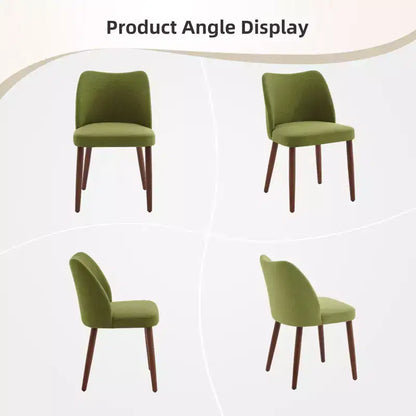 Lot de 2 chaises de salle à manger modernes rembourrées - Cuir PU ou lin avec dossier ergonomique à ailettes pour salle à manger et cuisine