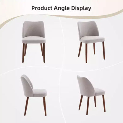Lot de 2 chaises de salle à manger modernes rembourrées - Cuir PU ou lin avec dossier ergonomique à ailettes pour salle à manger et cuisine