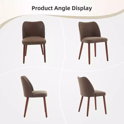 Lot de 2 chaises de salle à manger modernes rembourrées - Cuir PU ou lin avec dossier ergonomique à ailettes pour salle à manger et cuisine