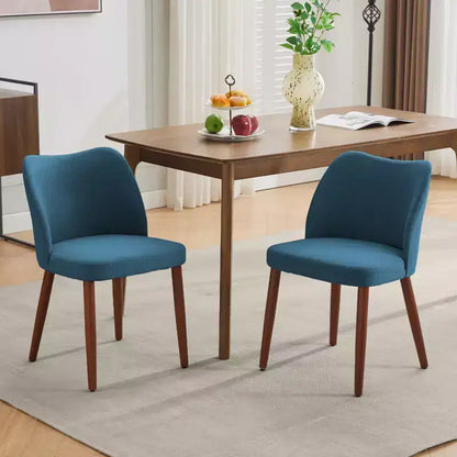 Lot de 2 chaises de salle à manger modernes rembourrées - Cuir PU ou lin avec dossier ergonomique à ailettes pour salle à manger et cuisine