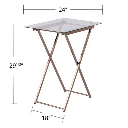 Table pliante Meridino - Transparent/Doré - SEI