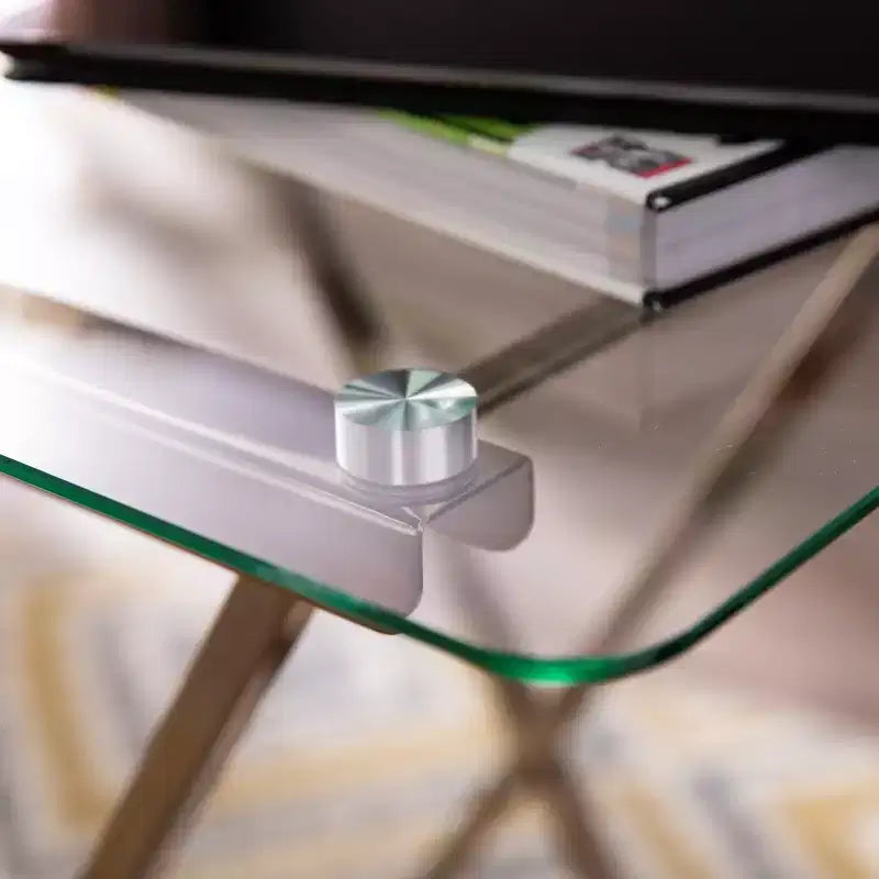 Table pliante Meridino - Transparent/Doré - SEI