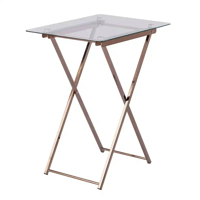 Table pliante Meridino - Transparent/Doré - SEI
