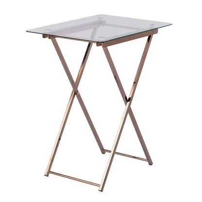 Table pliante Meridino - Transparent/Doré - SEI