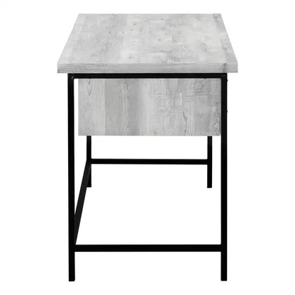 Bureau d'ordinateur 24 marron et noir avec trois tiroirs