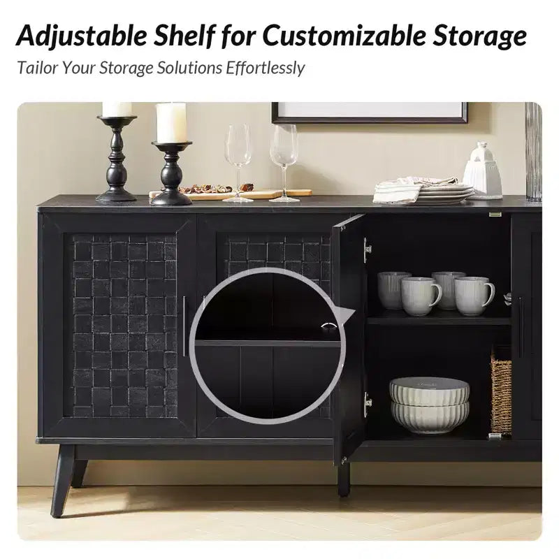Kay Modern, buffet de 160 cm de large avec pieds réglables | HULALA HOME