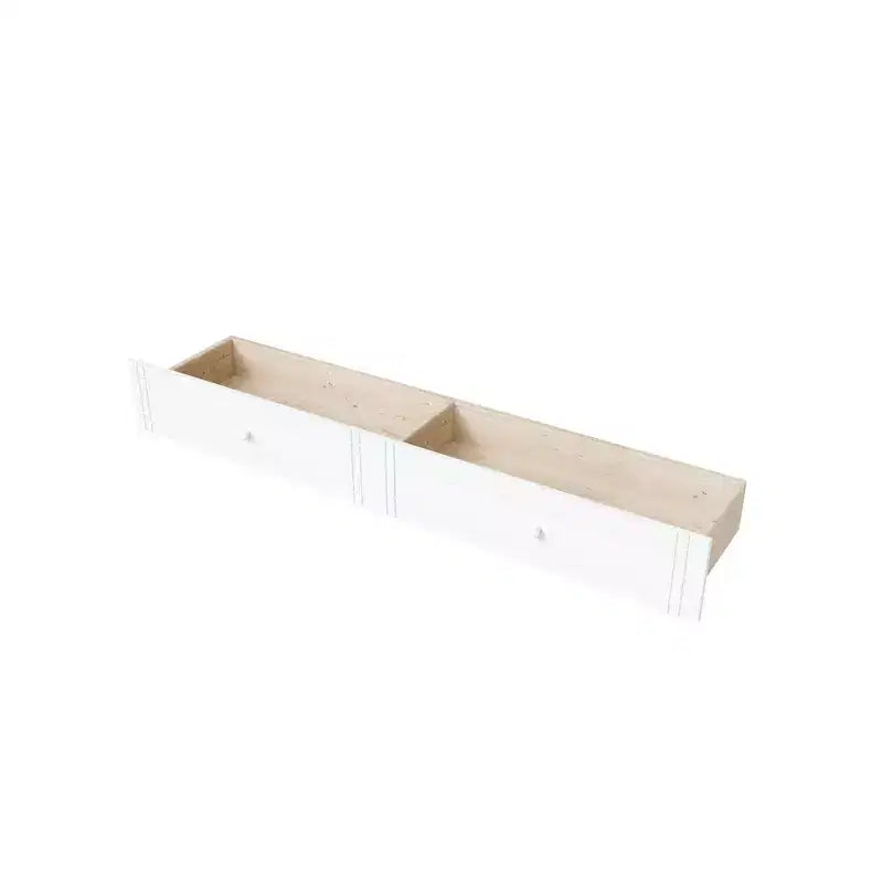 Lit superposé multifonctionnel pleine grandeur avec bureau, étagères et lit gigogne/tiroirs - ModernLuxe