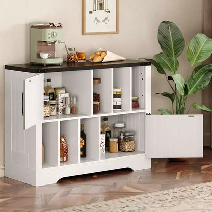 GustoWave Armoire de rangement en bois de ferme, Rangement moderne pour disques vinyles, Meuble TV pour platine vinyle de style Mid-Century, Buffet de 39 pouces