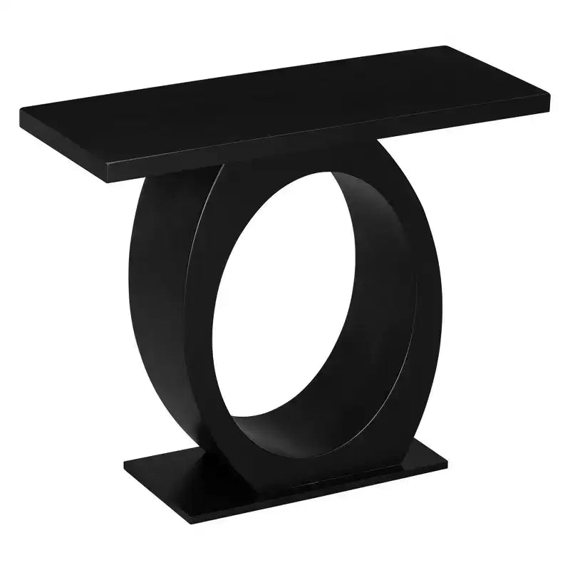 Console élégante Okak avec base ovoïde, table d'entrée avec plateau épais et durable, table d'appoint pour entrée, salon
