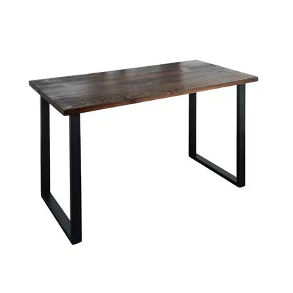 Pipe Decor Skyline Trail Brown Solid Wood Desk with 28 in. Landscape Legs