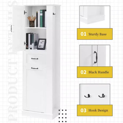 Meuble de rangement haut moderne Compartiment basculant Étagères réglables Capacité de 36 kg Charnières à fermeture douce