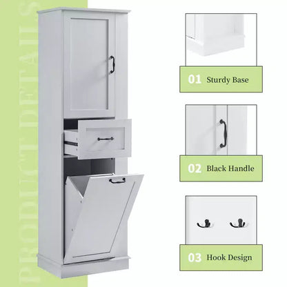 Meuble de rangement haut moderne Compartiment basculant Étagères réglables Capacité de 36 kg Charnières à fermeture douce