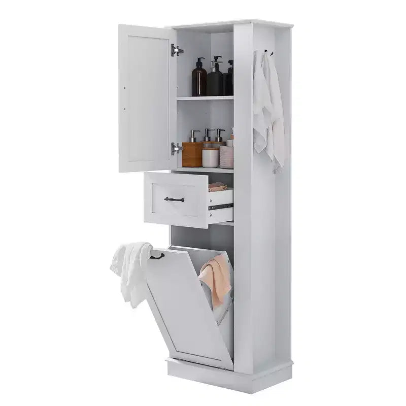 Meuble de rangement haut moderne Compartiment basculant Étagères réglables Capacité de 36 kg Charnières à fermeture douce
