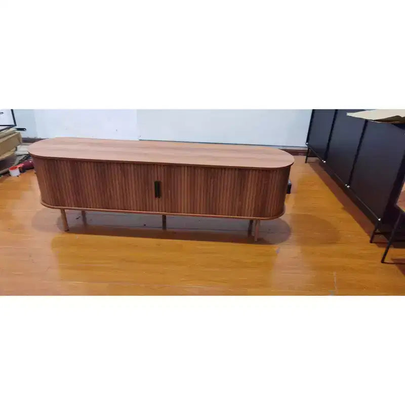 TV cabinet with storage spaceoak media unit, contemporary entertainment centre, suitable for living rooms, bedrooms, and hallways.