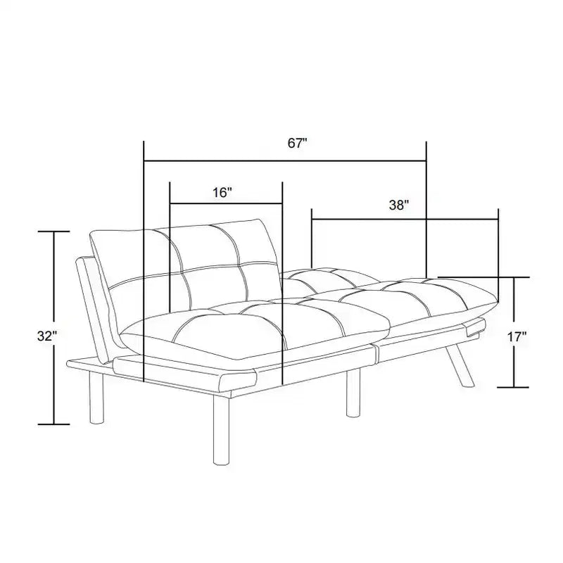 MAYEERTY Canapé-lit pliant convertible moderne confortable pour salon, chambre, petit espace, beige