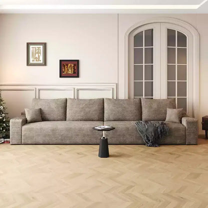 MAYEERTY Grand canapé modulaire 135 Chameau - 6 places 135, Corduroy, Canapé-lit, Aucun assemblage requis, pour appartement/salon
