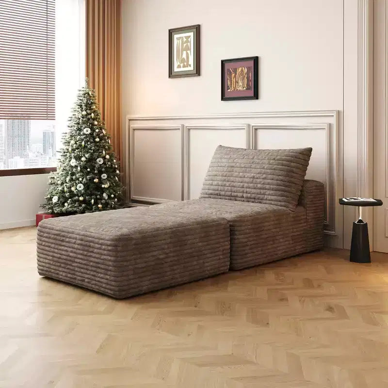 MAYEERTY Grand canapé modulaire 135 Chameau - 6 places 135, Corduroy, Canapé-lit, Aucun assemblage requis, pour appartement/salon
