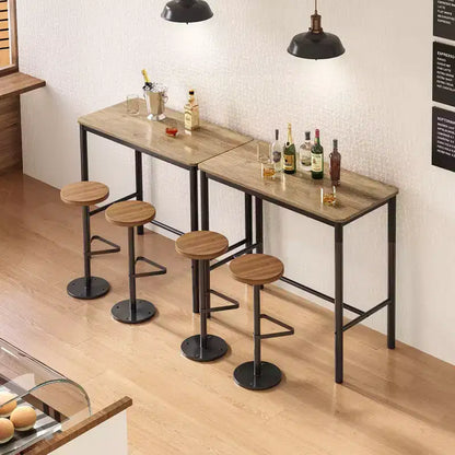 Bureau debout rectangulaire Okak avec cadre en métal, bureau d'ordinateur avec grand plateau, bureau pour salon, chambre, bureau d'étude