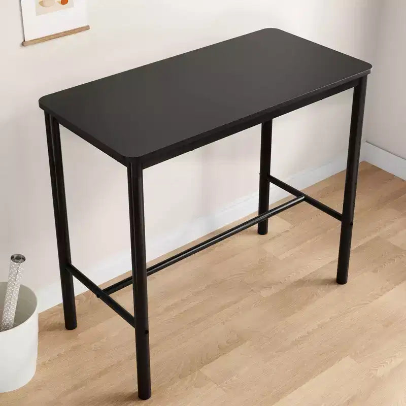 Bureau debout rectangulaire Okak avec cadre en métal, bureau d'ordinateur avec grand plateau, bureau pour salon, chambre, bureau d'étude